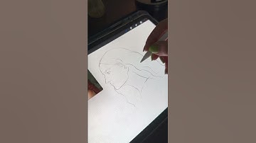 Draw with me on procreate ✨sketch #illustration #tutorial #portrait #shorts #sketch #art #creative