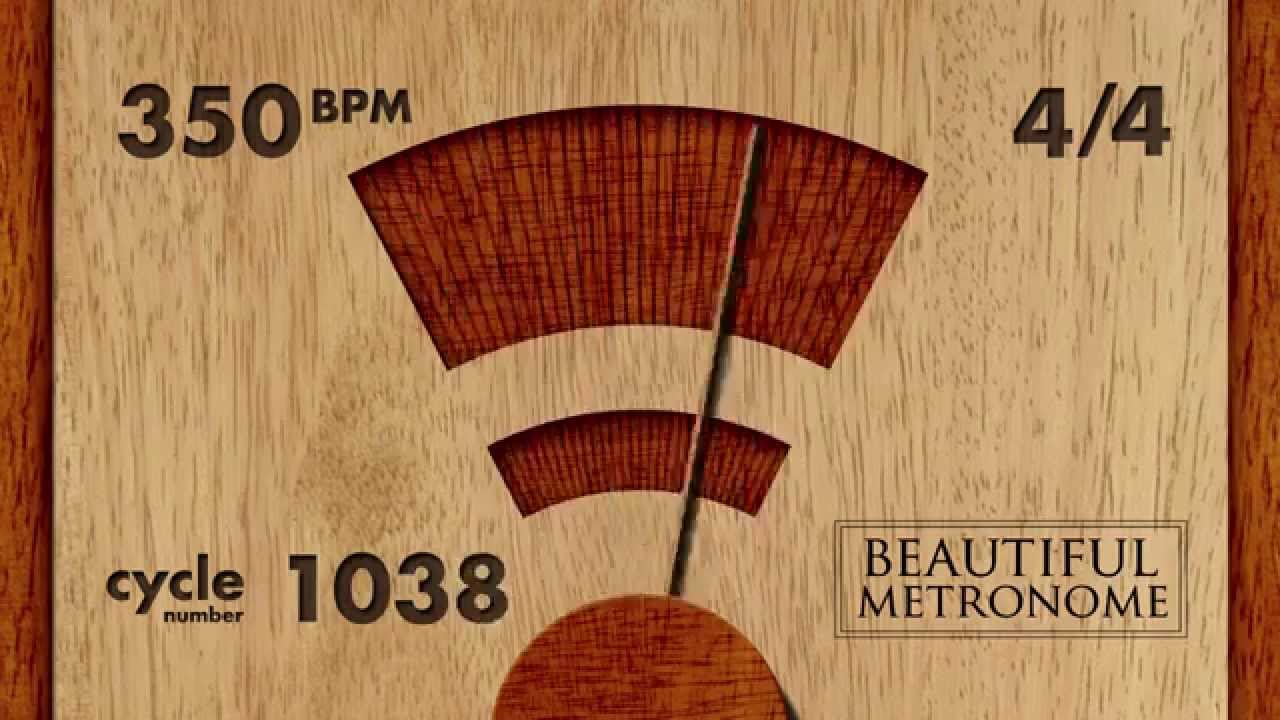 350 BPM 4/4 Wood Metronome HD - YouTube