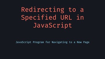 Redirect to URL