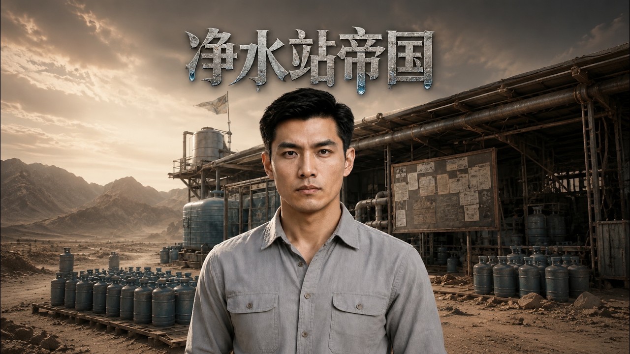 【完整版】AI短剧《净水站帝国》净水棚管事肆意仗水霸权,撕毁老人水票,逼迫其高价换浑水、蛮横垄断水源。陆沉挺身而出,当众检测水质,用客观数据戳穿猫腻!#短剧 #完结 #蔓蔓書屋 #大结局 poster