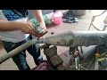 Open pipe muffler, back to stock muffler conversion How its Made (DIY) stick welding E308