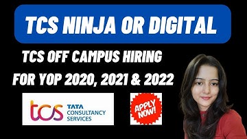 TCS Digital + Ninja OFF-  CAMPUS Hiring 2022 | 2021 | 2020 | TCS Integrated Test Pattern(ITP)