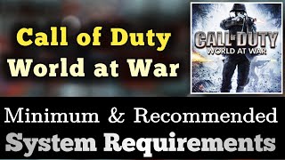 COD World at War System Requirements | World at War Requirements Minimum & Recommended screenshot 3