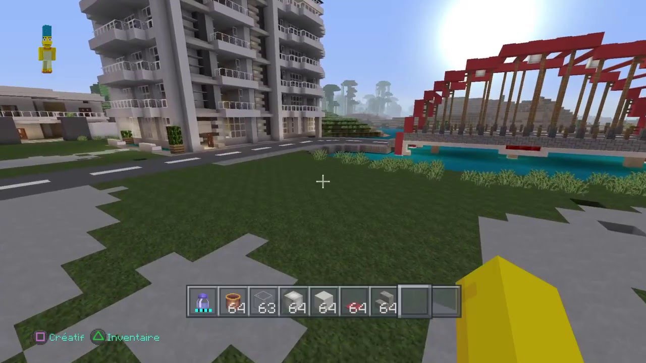 Minecraft ps4 construction d'une ville moderne youtube Ville moderne