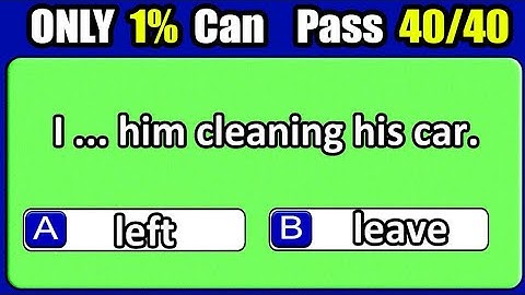 Grammar Quiz। 40+ English Grammar Questions। English Grammar Test #challenge #13