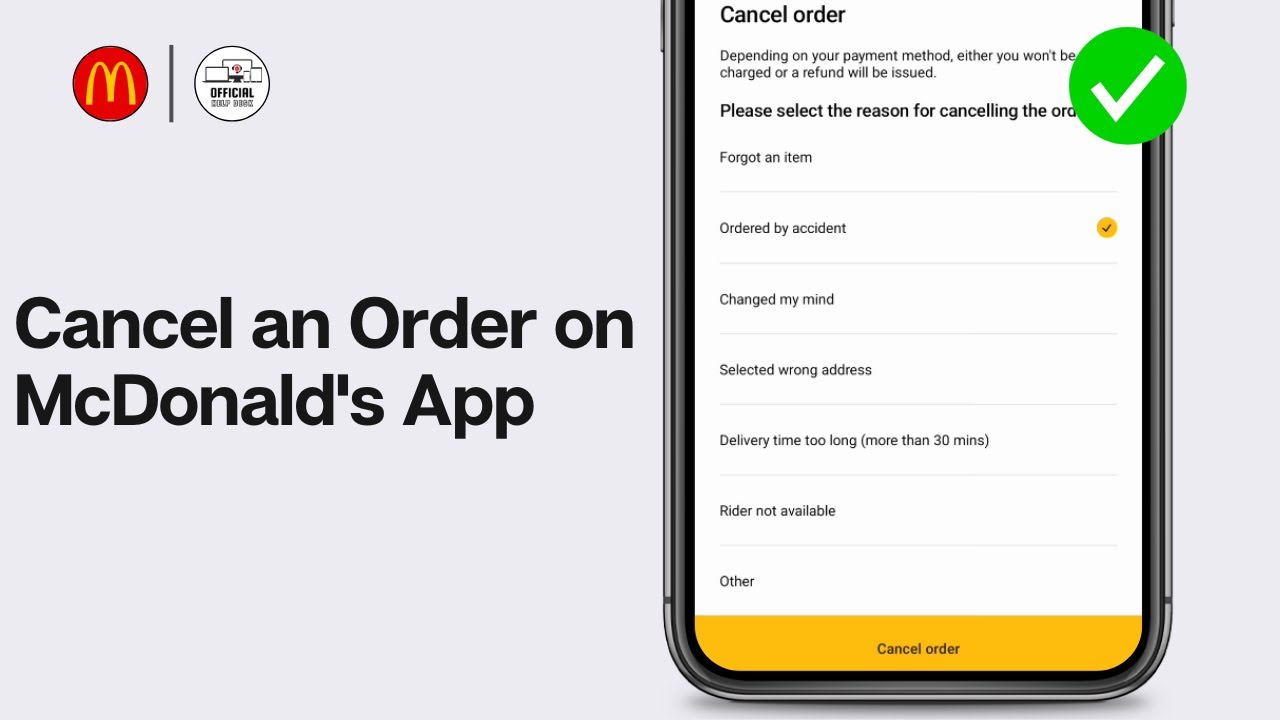 How to Cancel an Order on McDonald's App 2024 | McDonald's App Cancel