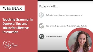 Webinar «Teaching Grammar in Context: Tips and Tricks for Effective Instruction»