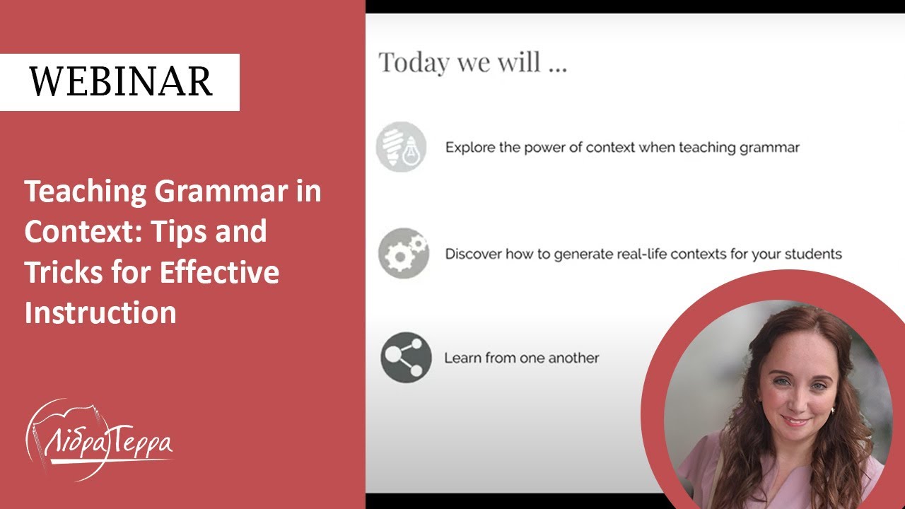 Webinar «Teaching Grammar in Context: Tips and Tricks for Effective ...
