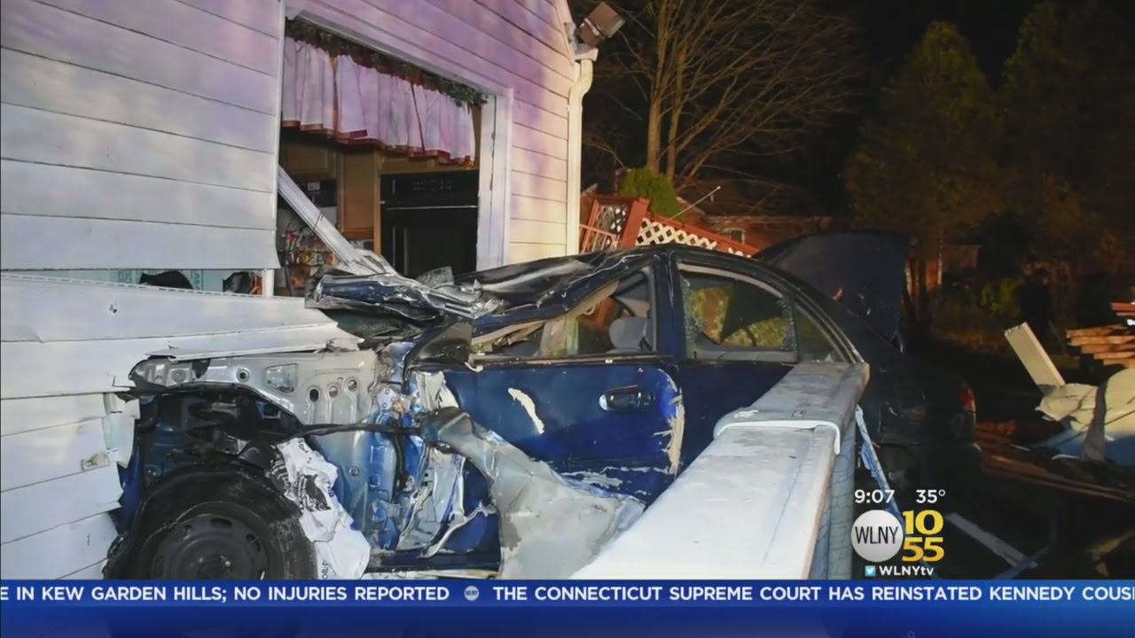 Car Crashes Into Home, Driver Flees Naked - YouTube