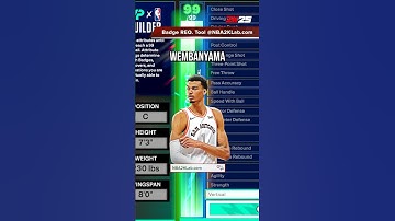 Best Builds on NBA 2K25: How to Make a 7’3 Wemby Center Build #nba2k25 #2k25
