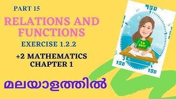 Plus Two Mathematics || Exercise 1.2.2 class 12||Relations and functions|Chapter 1|Part 15|Malayalam