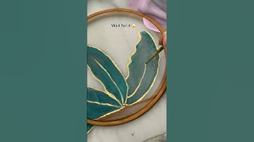 Fabric painting on organza dupatta #fabricpainting #viral #reels