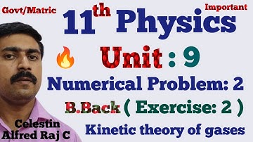 11 Physics|Numerical Problem 2|Exercise:2|Unit 9|Kinetic theory of gases|sky physics