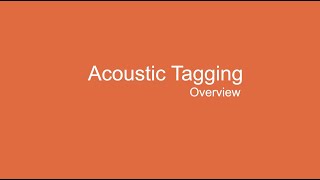 Acoustic Tagging: Overview