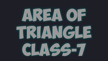 | Area of Triangle | Class-7| Shambhu Studzone|