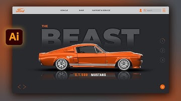 Illustrator CC Tutorial | Graphic Design | UI Design Concept ⚡