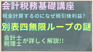 別表四無限ループの謎　P/L税引後利益スタートのからくり