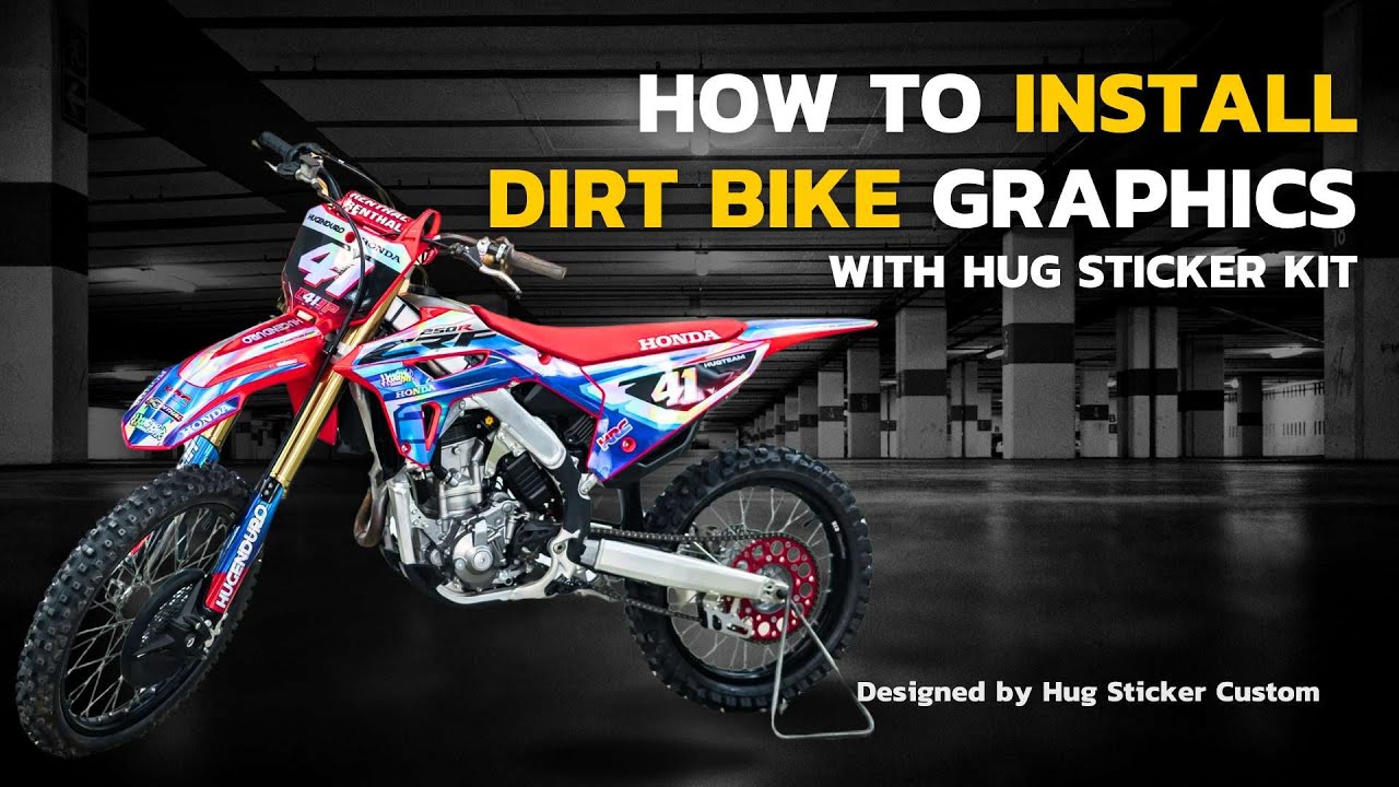 How to INSTALL DIRT BIKE GRAPHICS with HUG STICKER KIT (Honda CRF 250R 2024)