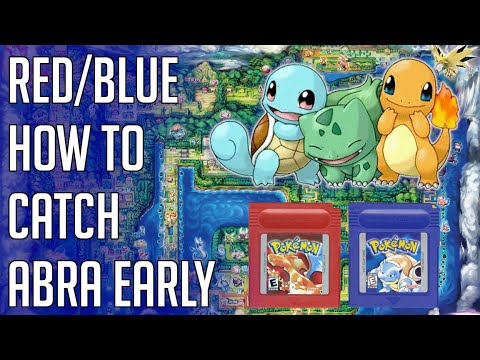 Pokemon Red Blue Where To Catch Abra - How To Get Abra Early Game Gen 1 North of Cerulean City