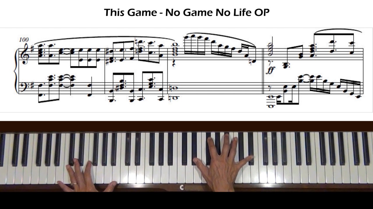 This Game - No Game No Life OP (arr. Animenz) Piano Tutorial Part 2 -  YouTube