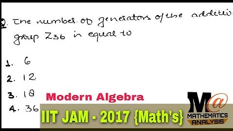 IIT JAM SOLVED QUESTION PAPER MATHEMATICS || ABSTRACT ALGEBRA