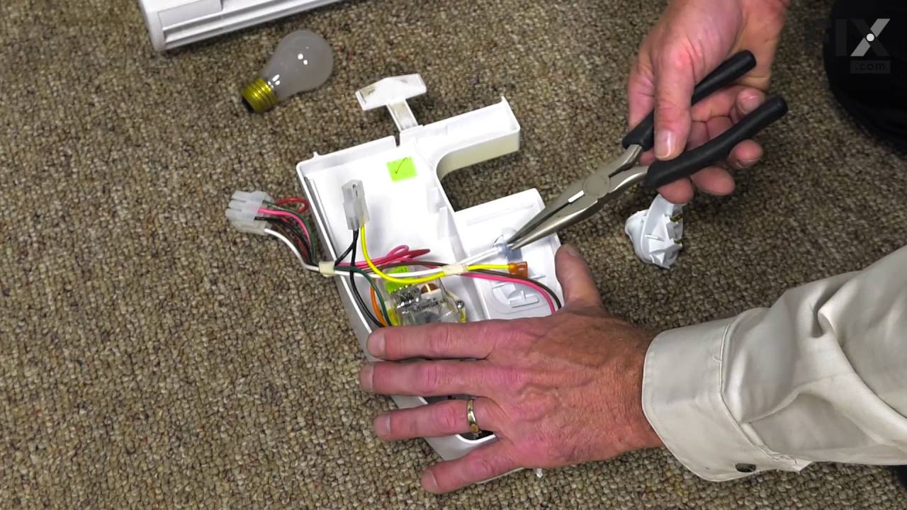 Kenmore Refrigerator Repair How To Replace The Light Bulb Socket Youtube