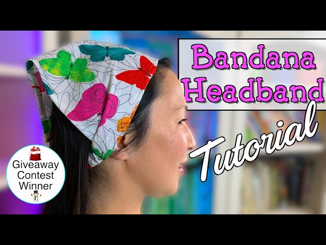 DIY Bandana Headband With Elastic For Girls Or Guys ⋆ Hello Sewing