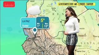 Denisse Quiroga Presentando El Clima Bolivia Bellísima