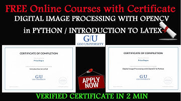DIGITAL IMAGE PROCESSING WITH OPENCV IN PYTHON FREE CERTIFICATE – GEO UNIVERSITY
