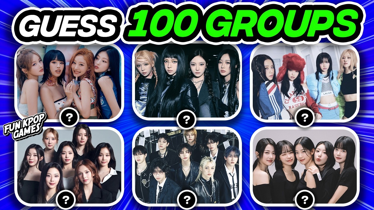 ⭐️ ULTIMATE GUESS 100 KPOP GROUPS | KPOP QUIZ - FUN KPOP GAMES 2025