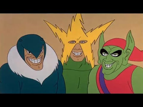 [meme-origin]-me-and-the-boys-|-60's-spider-man-villains-electro,-vulture,-rhino,-green-goblin