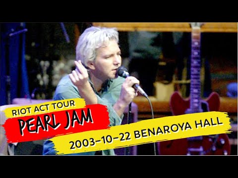 Pearl Jam 2003 10 22 Benaroya Hall Seattle YouthCare Benefit 