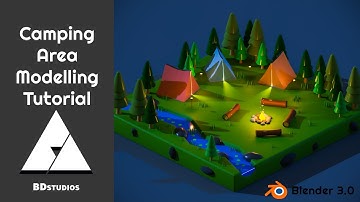 Camping Area  in Blender 3.1 - 3D Modelling and Rendering