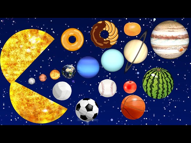 Planet Sizes Sport Balls 🌎🪐⚾🏈  Mercury, Venus, Earth, Mars, Jupiter,  Saturn, Uranus, Neptune 