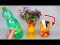 Recycled Plastic Bottle Vase Flower || Ideas From Plastic Bottles