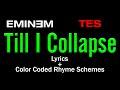 Eminem - Till I Collapse - [Lyric Video & Colored Rhyme Scheme]