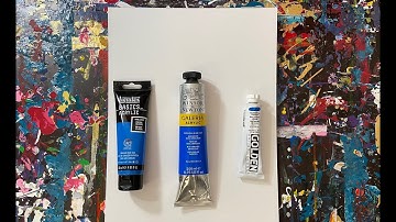 Acrylic Paint Comparison Liquitex Basics vs Winsor Newton vs Golden   Quality and Colorfastness Test