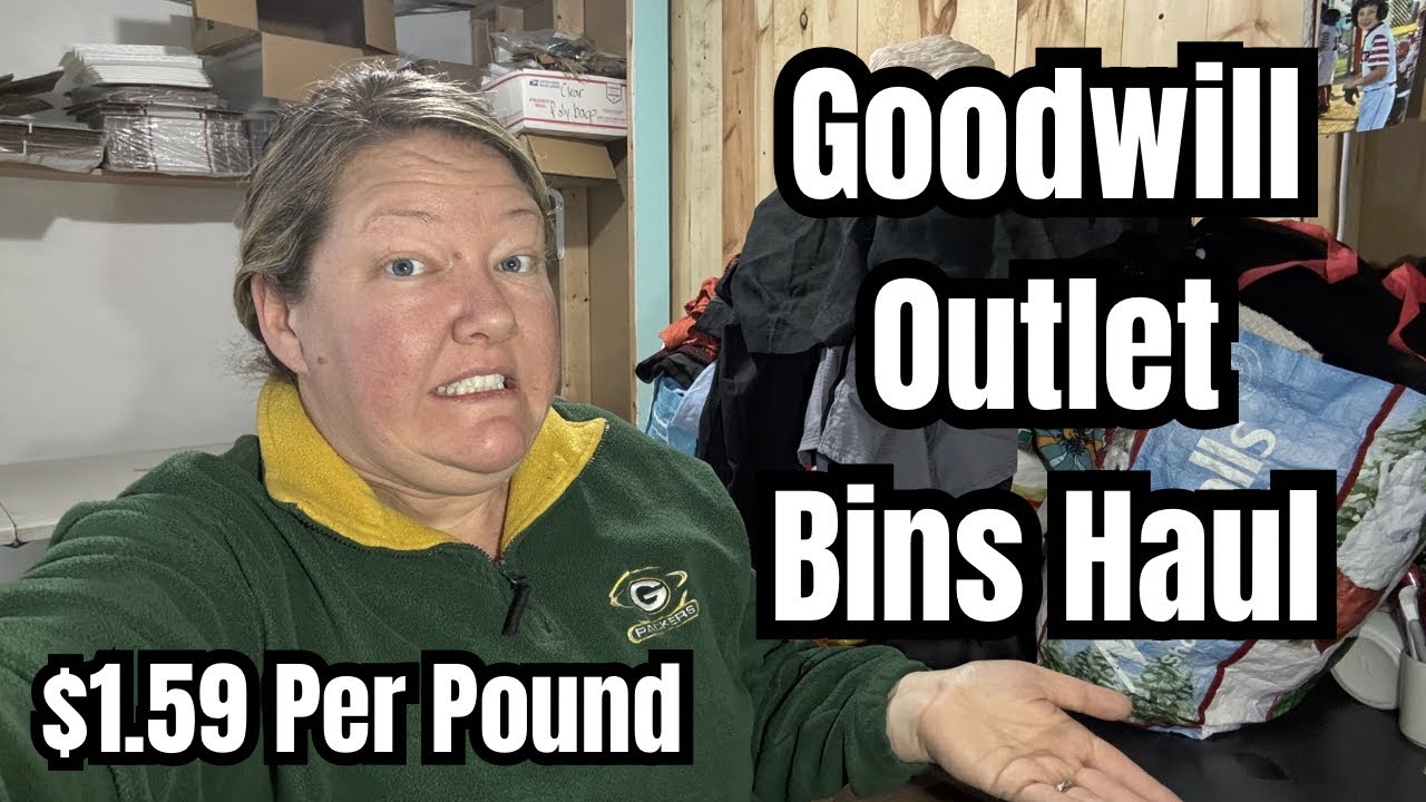 Giant Goodwill Outlet Bins Thrift Haul - Clothing Brands & Styles to Resell 🔥 #thrift #haul