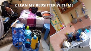 Deep clean with me,minimalistic Studio/Bedsitter Apartment,Decluttering,Cleaning motivation||