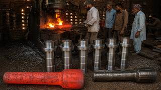 Amazing Giant Tractor Roller ShaftManufacturing Process | ExtremeForging Factory Skills