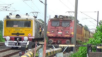 Fast & Furious Malda Town Intercity Express & Bandel Katwa Emu Local Train Passing Through Railgate