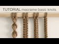 TUTORIAL | macrame basic knots 1_half square baguette snake knot | 마크라메 기본 매듭 1_반 평 바게트 합장 매듭