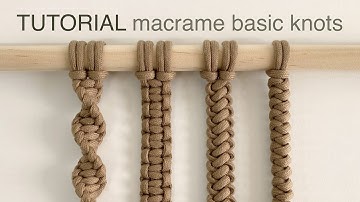 TUTORIAL | macrame basic knots 1_half square baguette snake knot | 마크라메 기본 매듭 1_반 평 바게트 합장 매듭