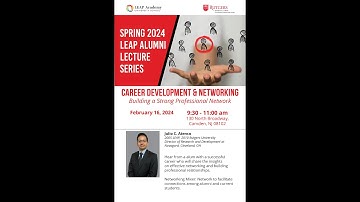 SPRING 2024 LEAP ALUMNI LECTURE SERIES