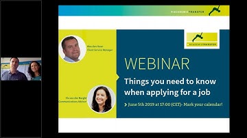 Webinar AcademicTransfer - Things you need to know when applying for a job