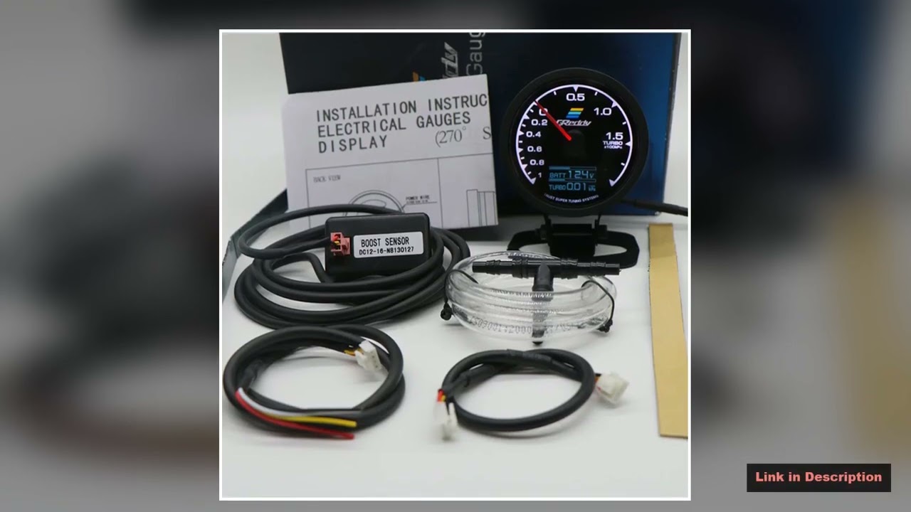 62mm GReddi Water Temp Gauges LCD Digital Display Turbo Boost Oil Pressure Air Fuel Ratio Exhaust