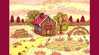 Домик пряничного человечка. Цветная графика./ House of the gingerbread man. Color graphics.