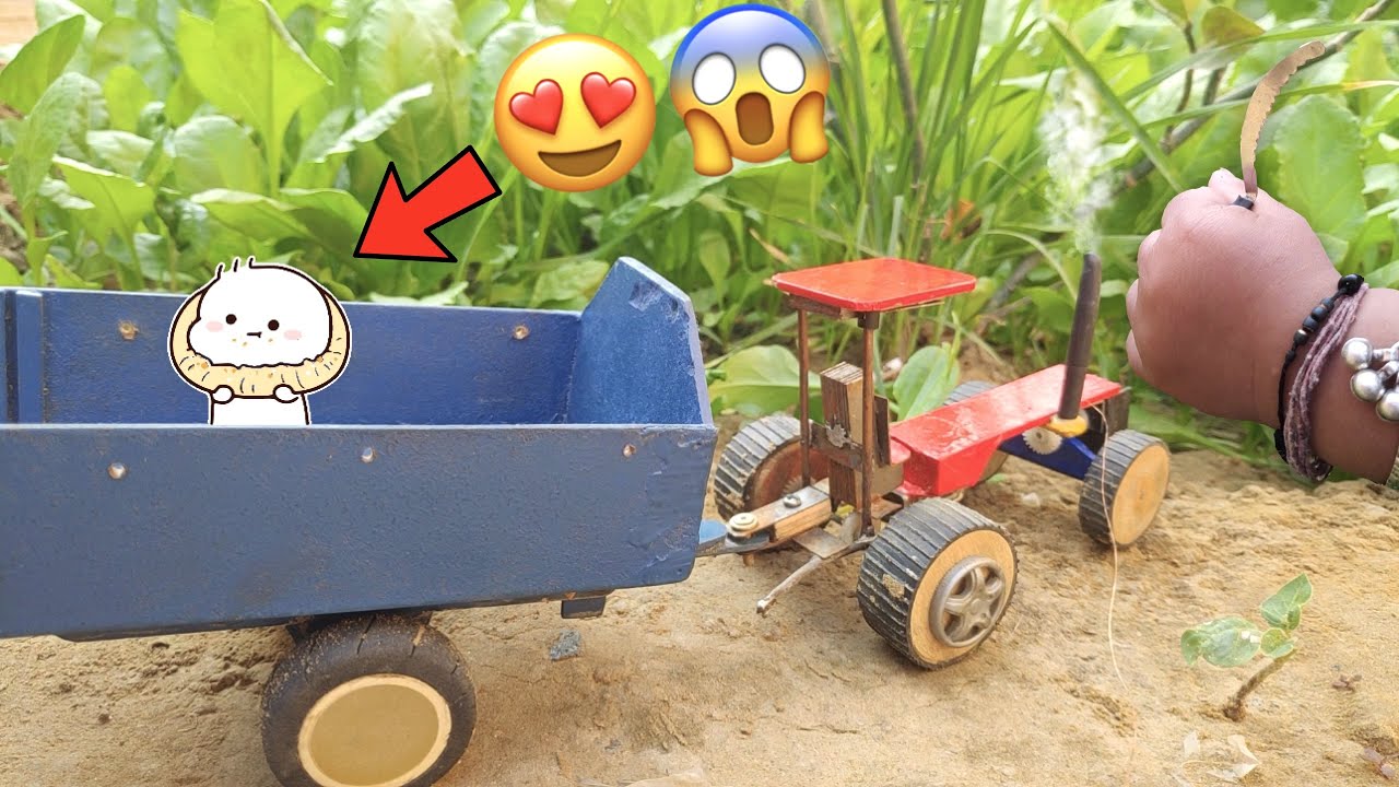 diy tractor cutting grass | New Cartoon Friend | @CSTOY | Tech Creators