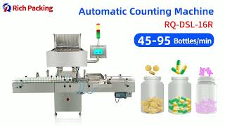 Rich Packing's 16 Lane Automatic Counting Machine For Tablet Capsules Gummy Candy, 7 Days Warranty