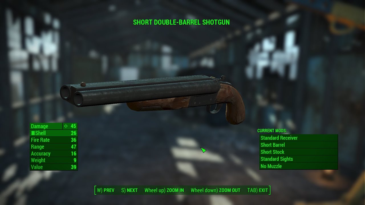 Fallout 4 Weapons - Short Double Barrel Shotgun - YouTube